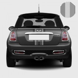 Double Heddon Chevron Strips Print on Transparent decal for Mini Boot