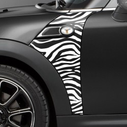 Zebra decals for Mini's a-panel