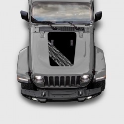 Stickers Trace de pneu Capot de Jeep Wrangler à partir de 2018