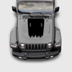 Sticker Montagne Capot de Jeep Wrangler à partir de 2018