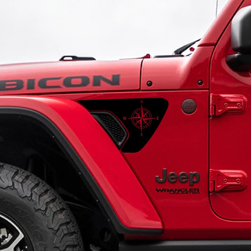 Stickers boussole Lateral Avant Jeep Wrangler
