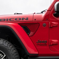 Wire mesh decal for Jeep Wrangler Front side