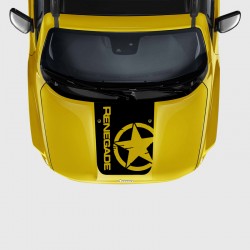 Stickers Logo et étoile de pneu Capot de Jeep Renegade