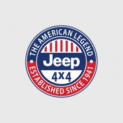 American legend since 1941 logo decal for Jeep