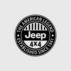 American legend since 1941 logo one color decal for Jeep