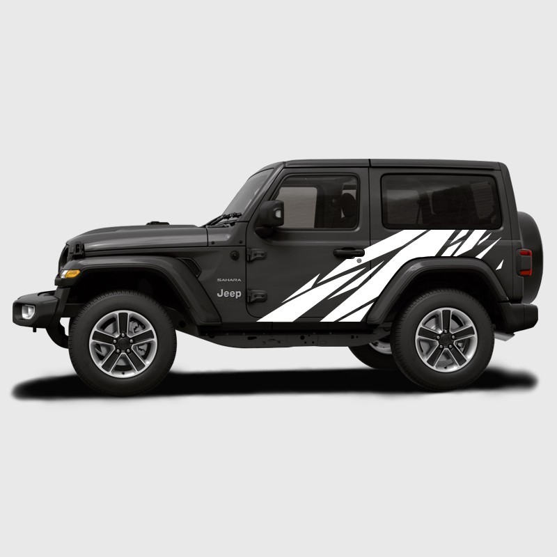 Adhesive Light Crack for the side of Jeep Wrangler 3 doors