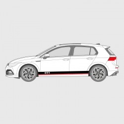 Two-color strip with GTI logo decal for Golf Volkswagen side