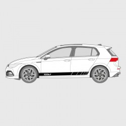Gradient strip with logo decal for Golf Volkswagen side
