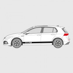 Sticker bande logo latérale pour Golf Volkswagen