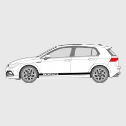 Sticker bande VW Racing latérale pour Golf Volkswagen