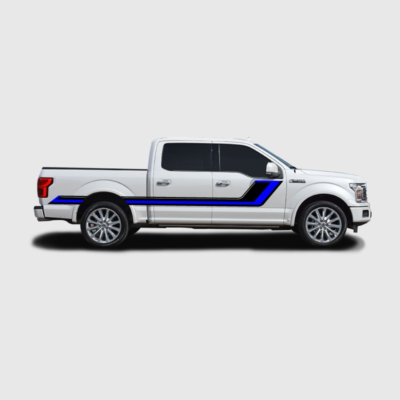 Two-color strip for Ford F150 side