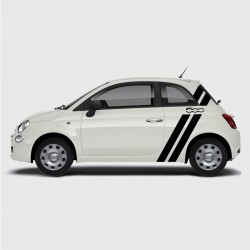 Double vertical strip with logo for Fiat 500 side