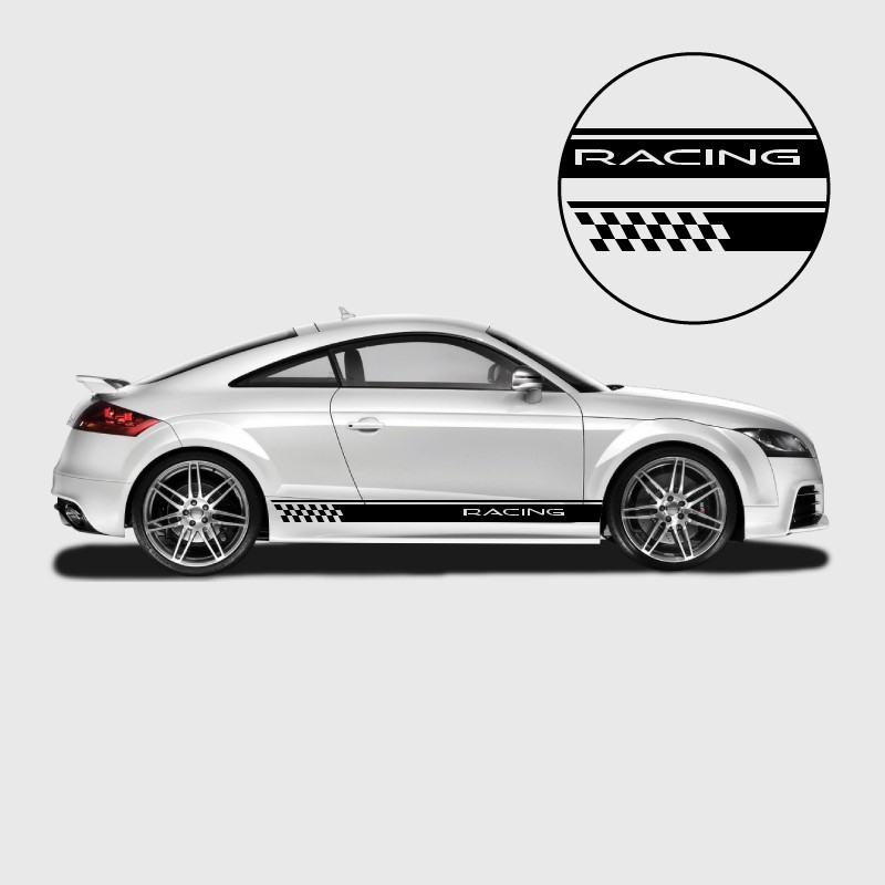 Sticker Bande Racing pour lateral Audi