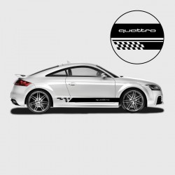 Sticker Bande Quattro pour lateral Audi