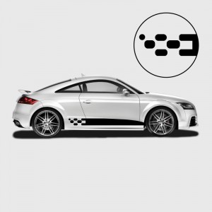 Sticker Bande dégradée pour lateral Audi