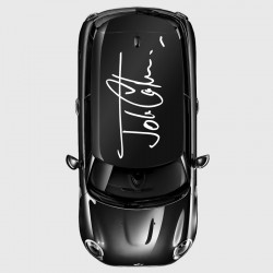 Thin John Cooper's signature decal for Mini's roof