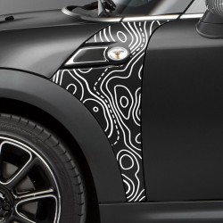 Topographic map decals for Mini A-panel