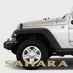 Stickers rond logo Sahara Edition Noir & Blanc pour Jeep