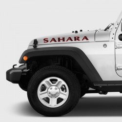 Stickers Sahara Logo Liseret bicolore Capot Jeep