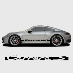 Sticker Bande logo Porsche Carrera S découpé toutes années