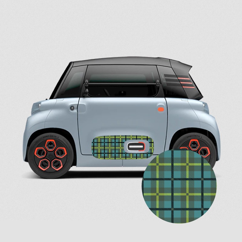 Stickers bas de portière Tartan complet Citroën AMI