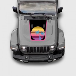 Stickers Tropique Capot de Jeep Wrangler 2018