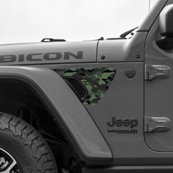 Camo decal for Jeep Wrangler Front side