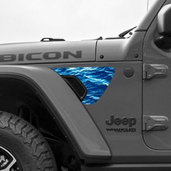 Water surface decal for Jeep Wrangler Front side