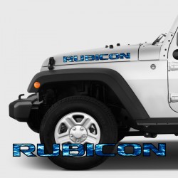 RUBICON Water surface with an edging decal for Jeep side hood