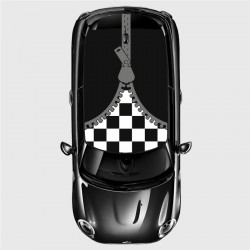 Checkered zipper decal for Mini's Roof