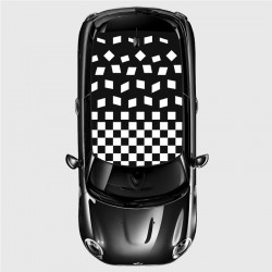 Checkered and gradient decals for Mini's roof