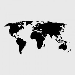 World's map decal for Camping car