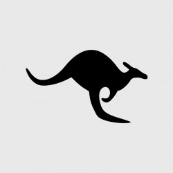 Kangaroo decal for Camping car