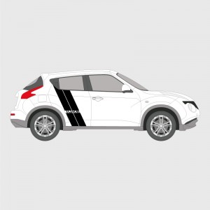 Stickers Bande Double Logo Lateral Nissan Juke
