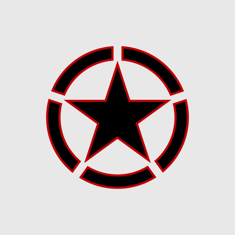 Circled Star decals for PT Cruiser