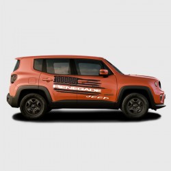 Wide American Flag Logo Decals Jeep Renegade Side