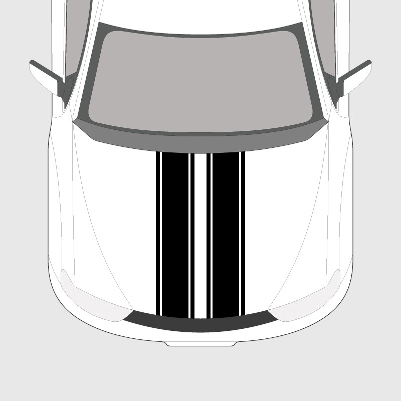 Double strips with edging strips for Fiat Fullback hood