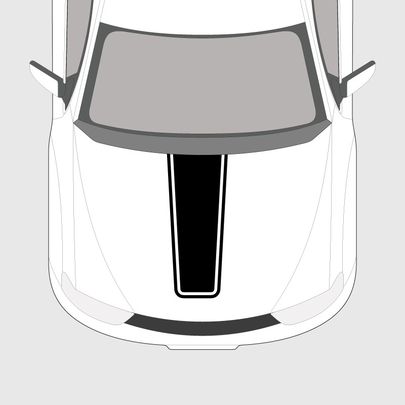 Strip with edging strip for Fiat Fullback hood