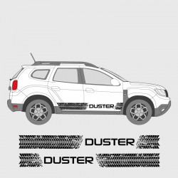 Bande trace de pneu et logo latérale de Dacia Duster