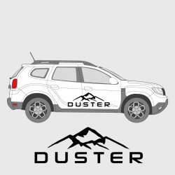 Sticker montagne et logo latéral de Dacia Duster