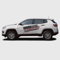 American flag stickers destroy for Jeep Compass side