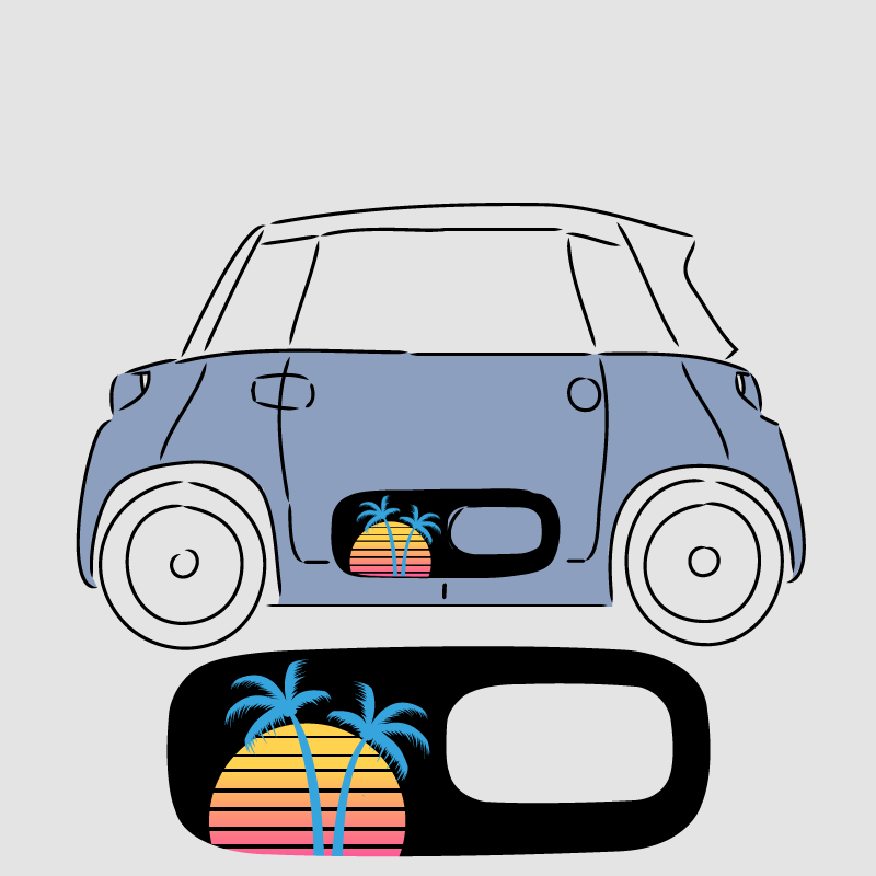 Tropic stickers for Citroën AMI door