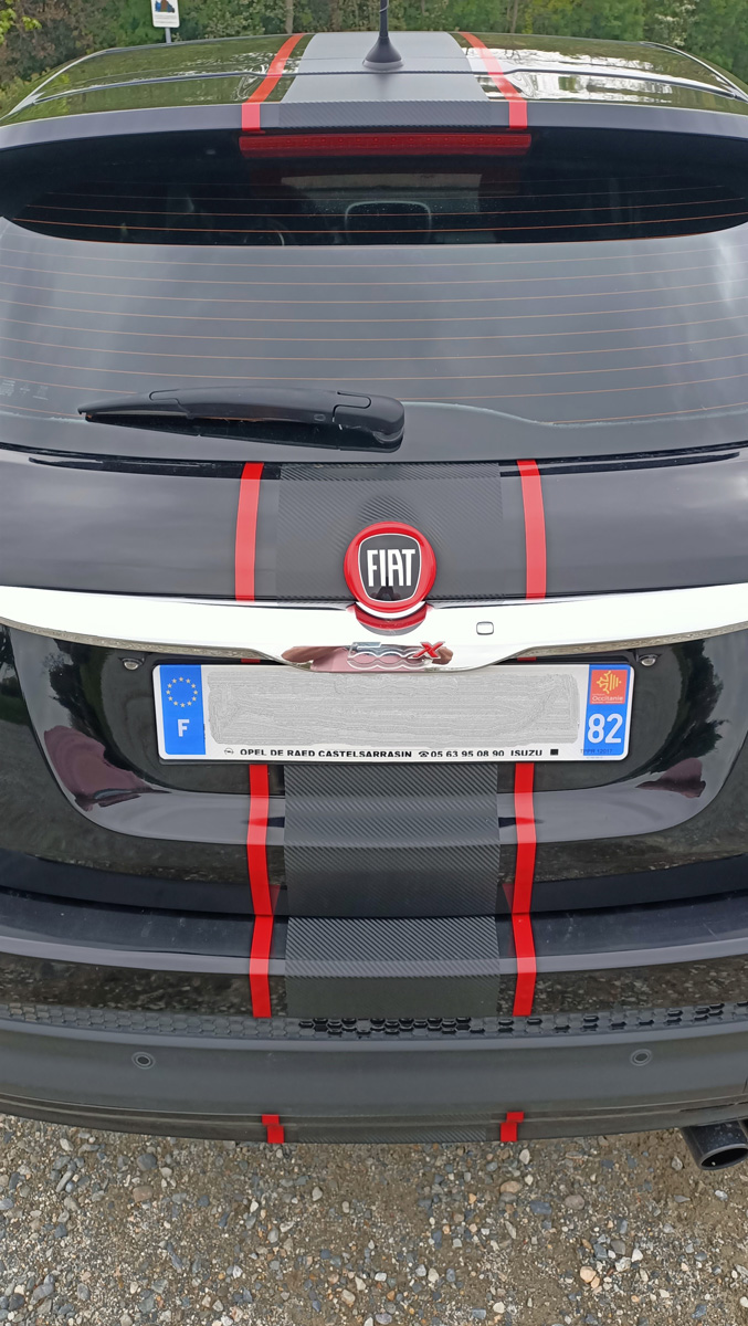 Fiat 500 bande simple liseré double