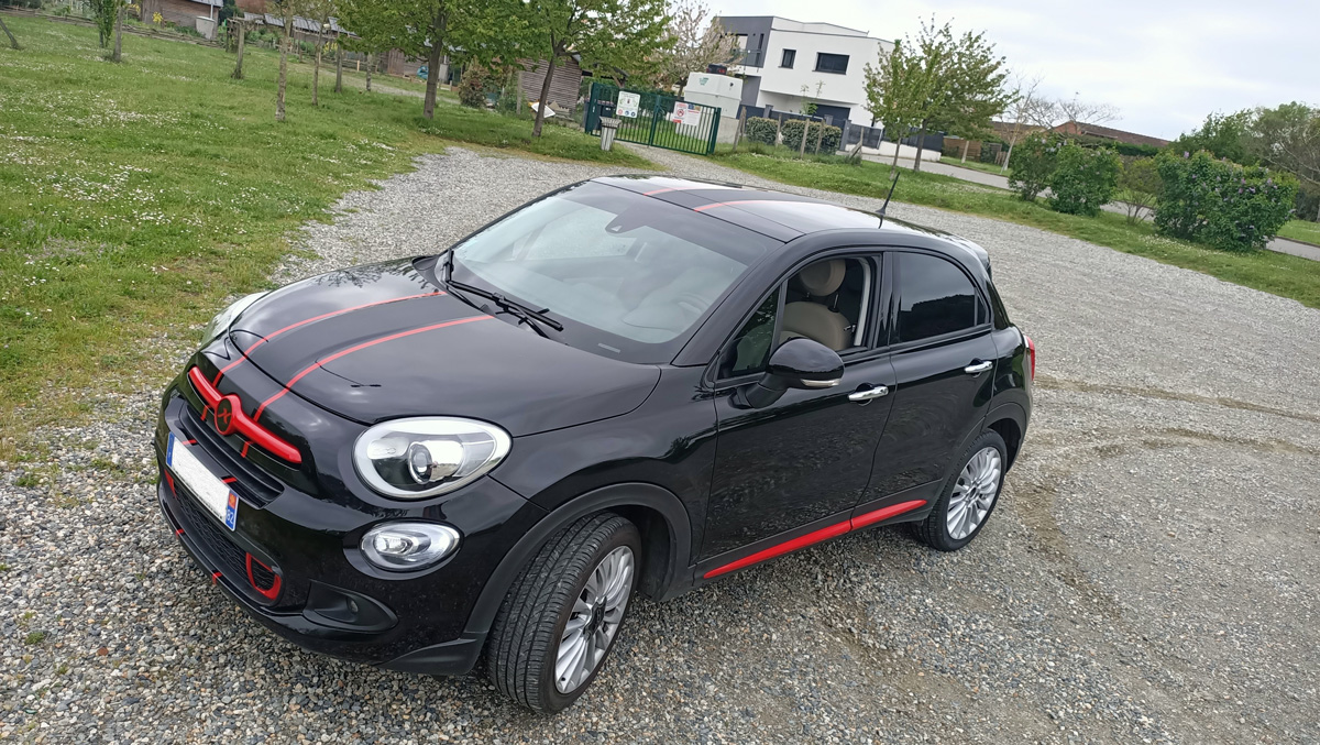 Fiat 500 bande simple liseré double